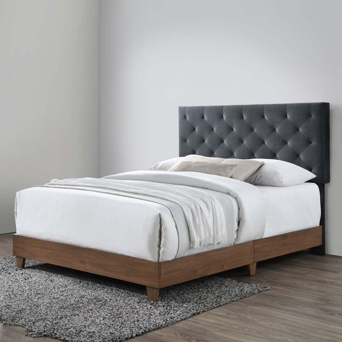 Modway Rhiannon Diamond Tufted Upholstered Performance Velvet Bed, Queen