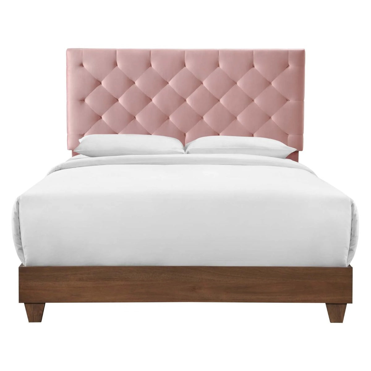 Modway Rhiannon Diamond Tufted Upholstered Performance Velvet Bed, Queen