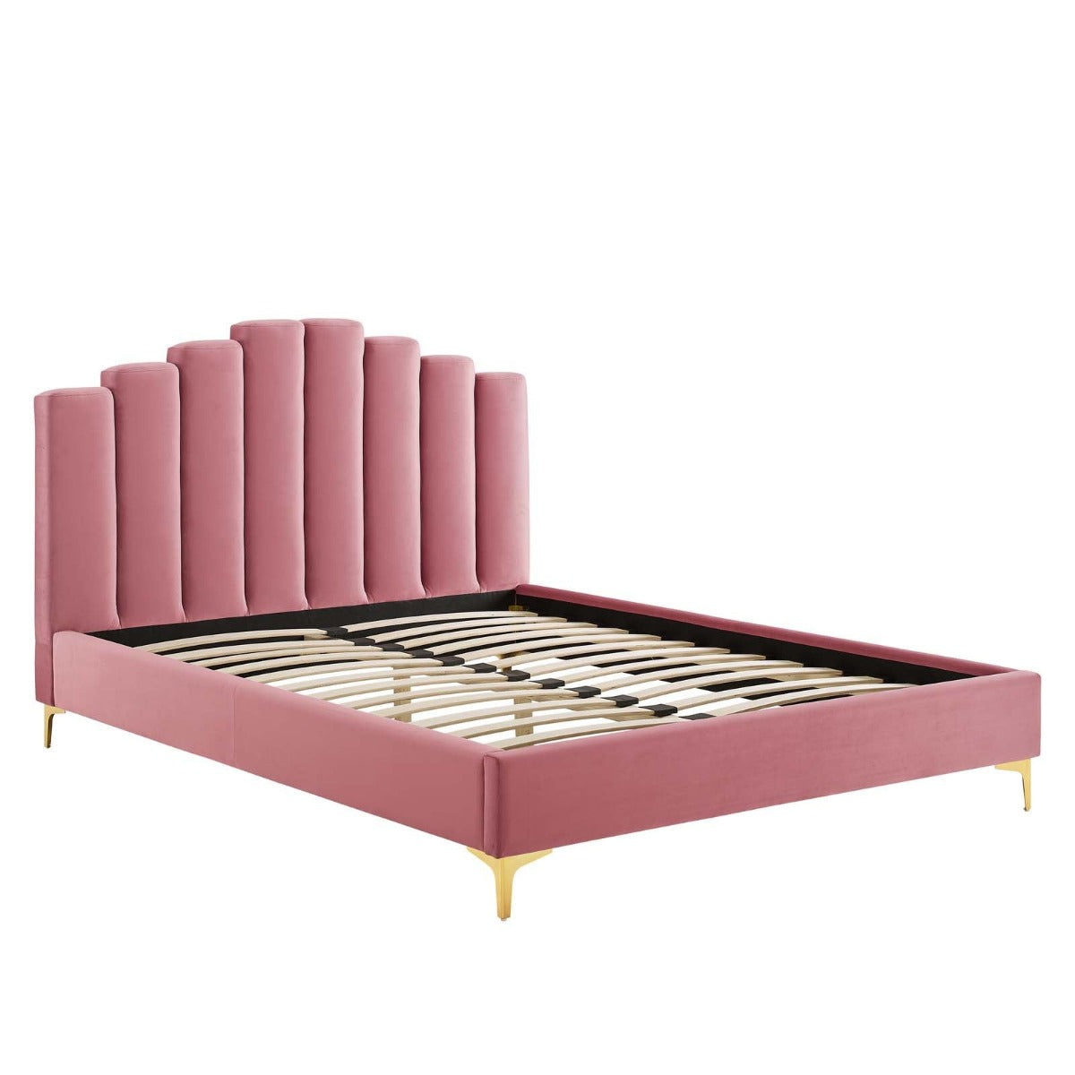 Modway Olivia Performance Velvet Platform Bed, Queen