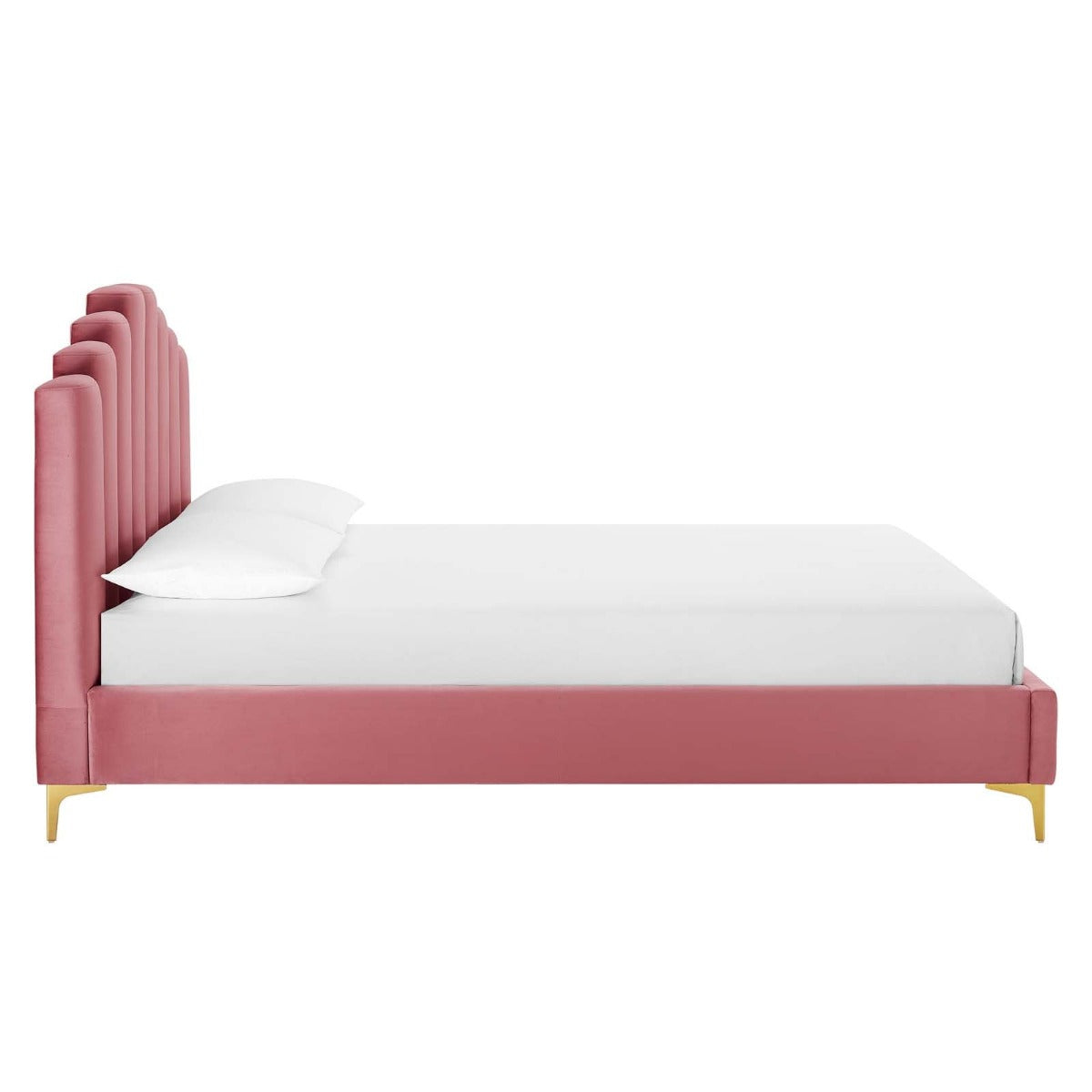 Modway Olivia Performance Velvet Platform Bed, Queen