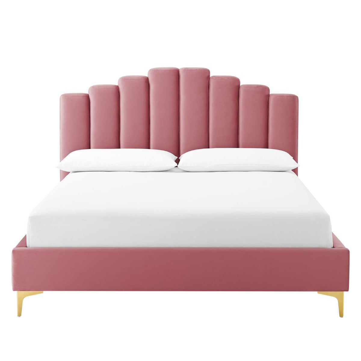 Modway Olivia Performance Velvet Platform Bed, Queen