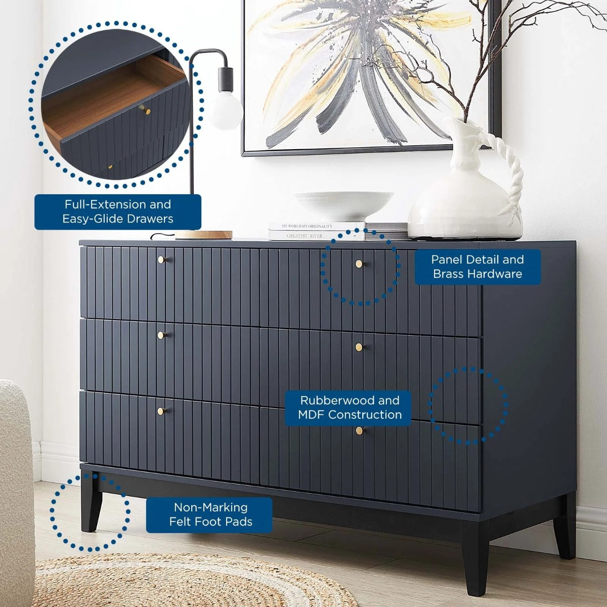 Modway Dakota Dresser and Mirror