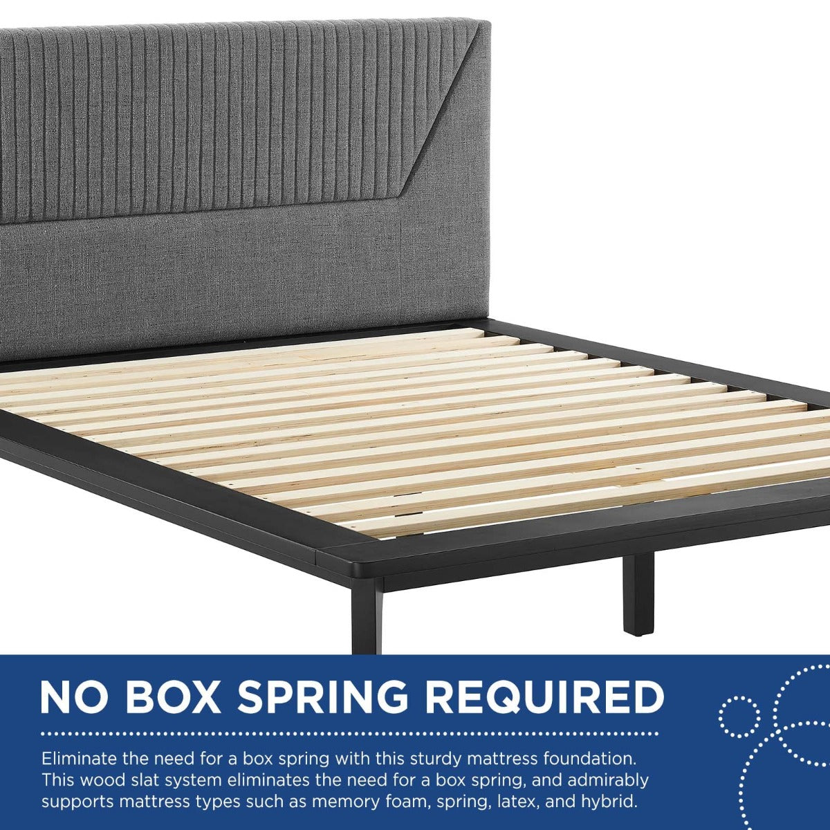 Modway Dakota 3 Piece Modern, Upholstered Bedroom Set