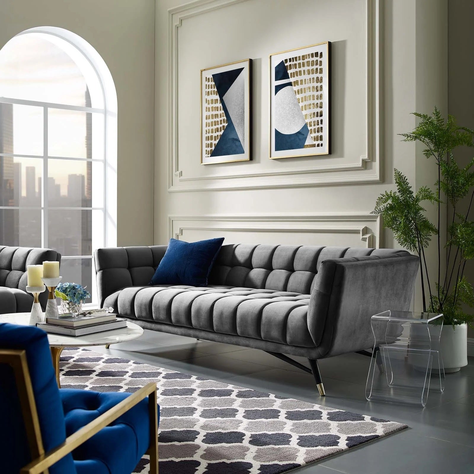 Modway Adept Performance Velvet Sofa