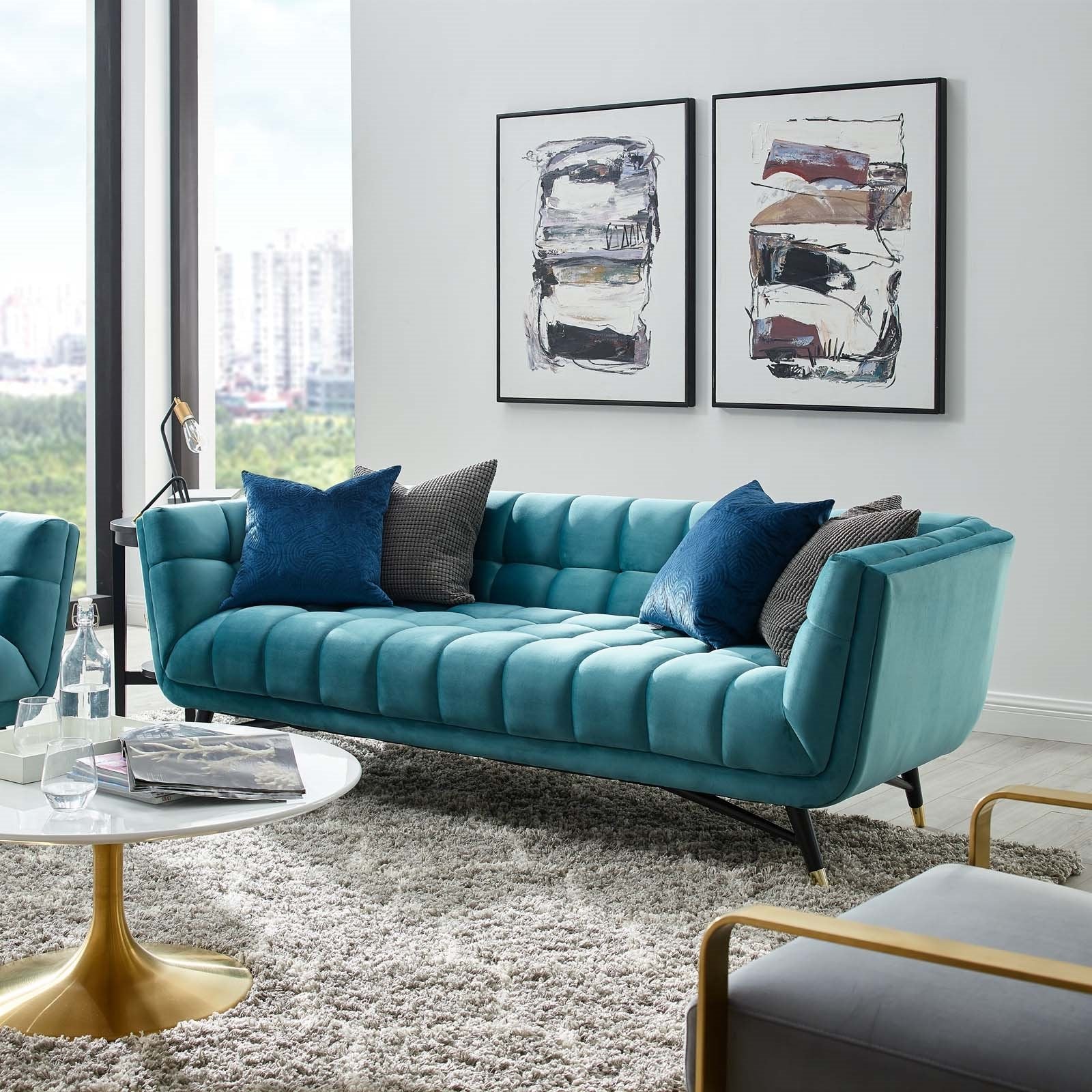 Modway Adept Performance Velvet Sofa