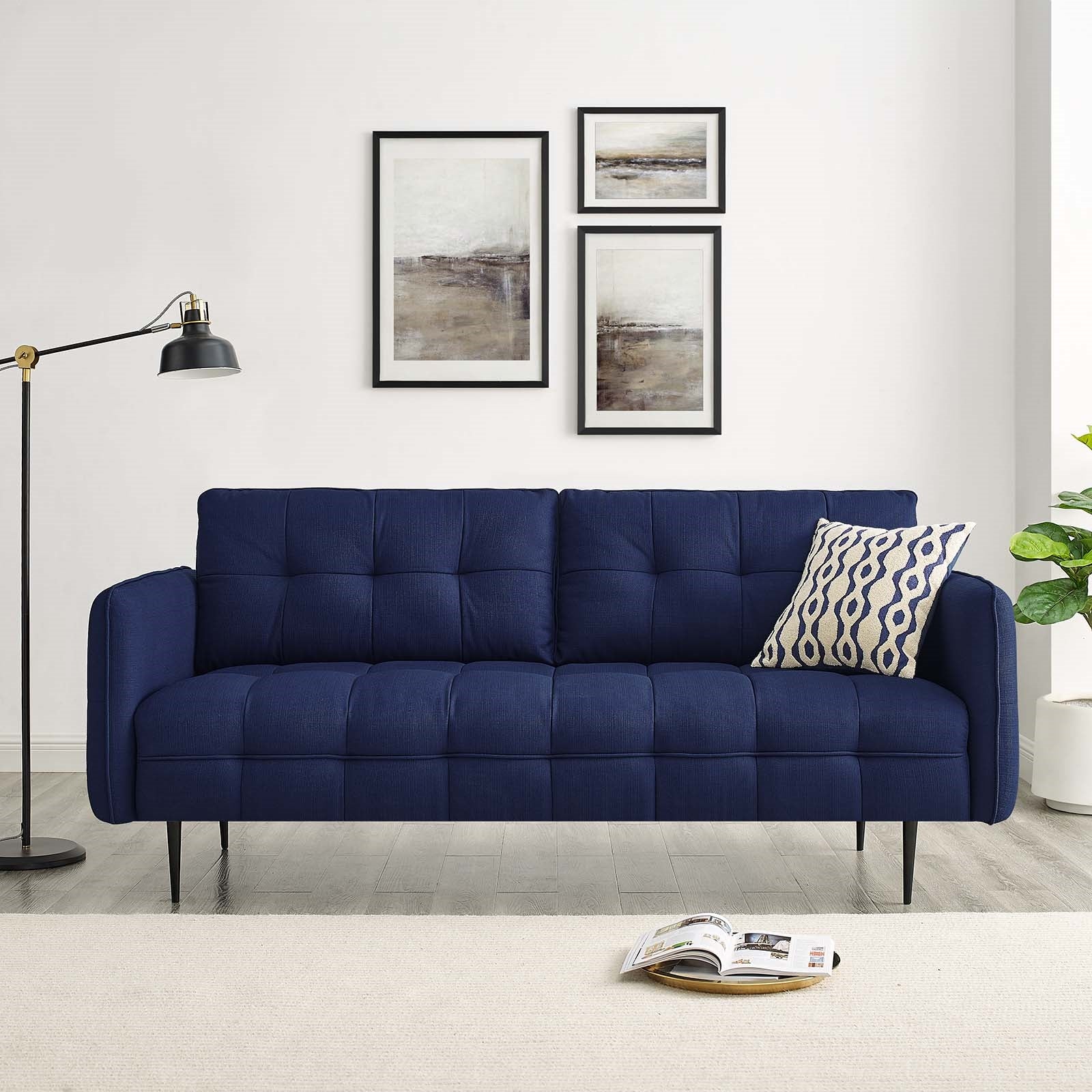 Modway Cameron Tufted Fabric Sofa