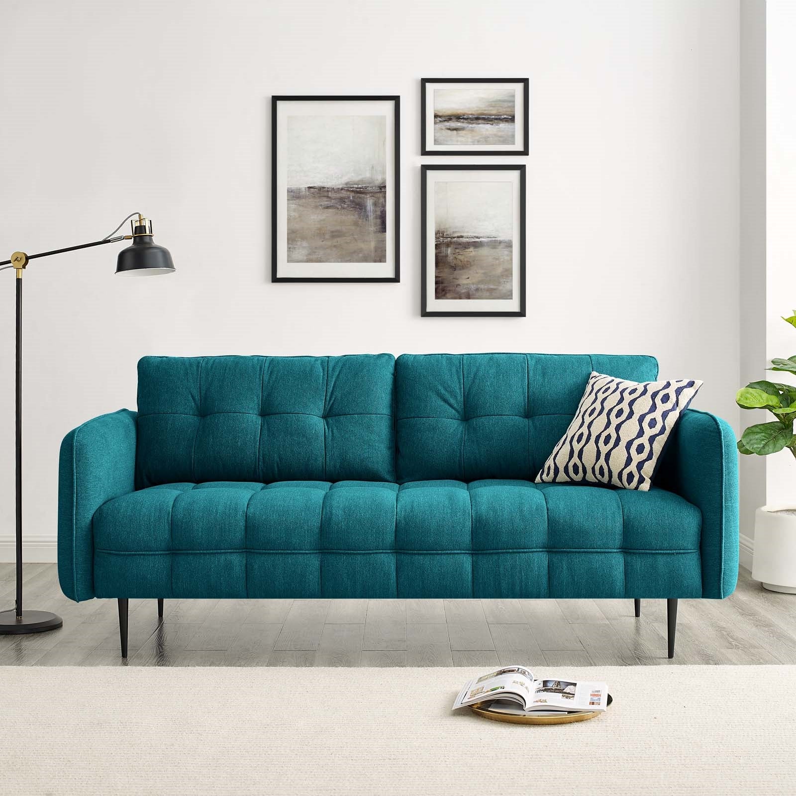 Modway Cameron Tufted Fabric Sofa