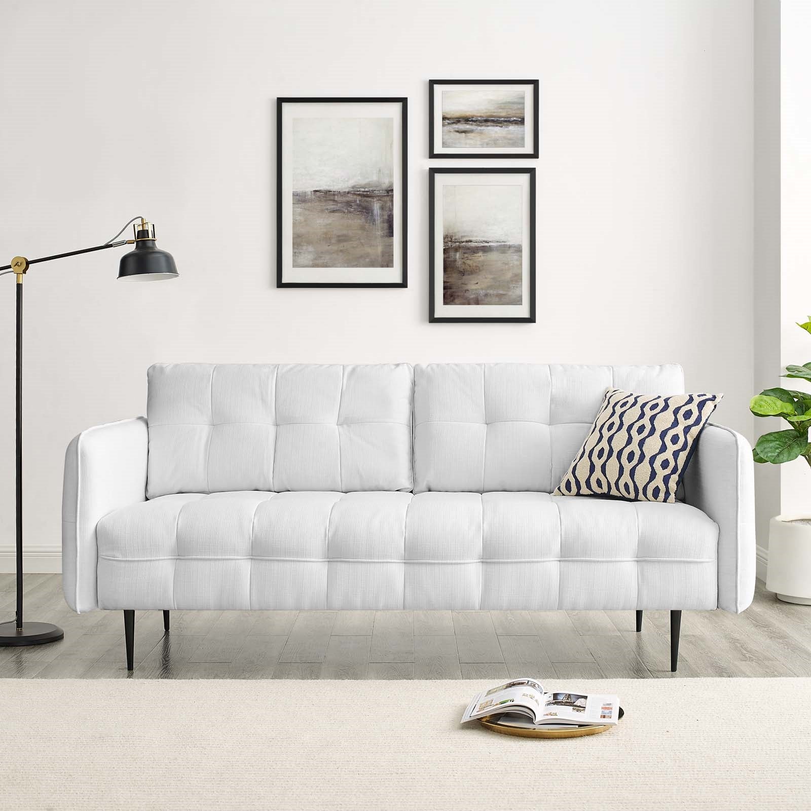 Modway Cameron Tufted Fabric Sofa