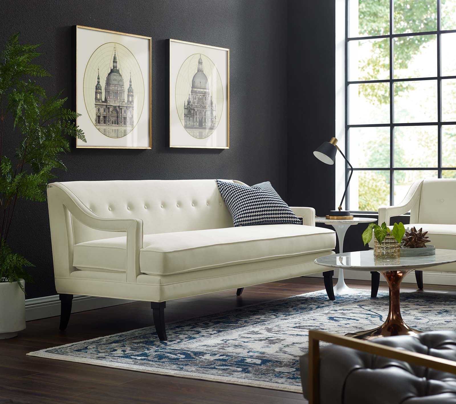 Modway Concur Button Tufted Performance Velvet Sofa
