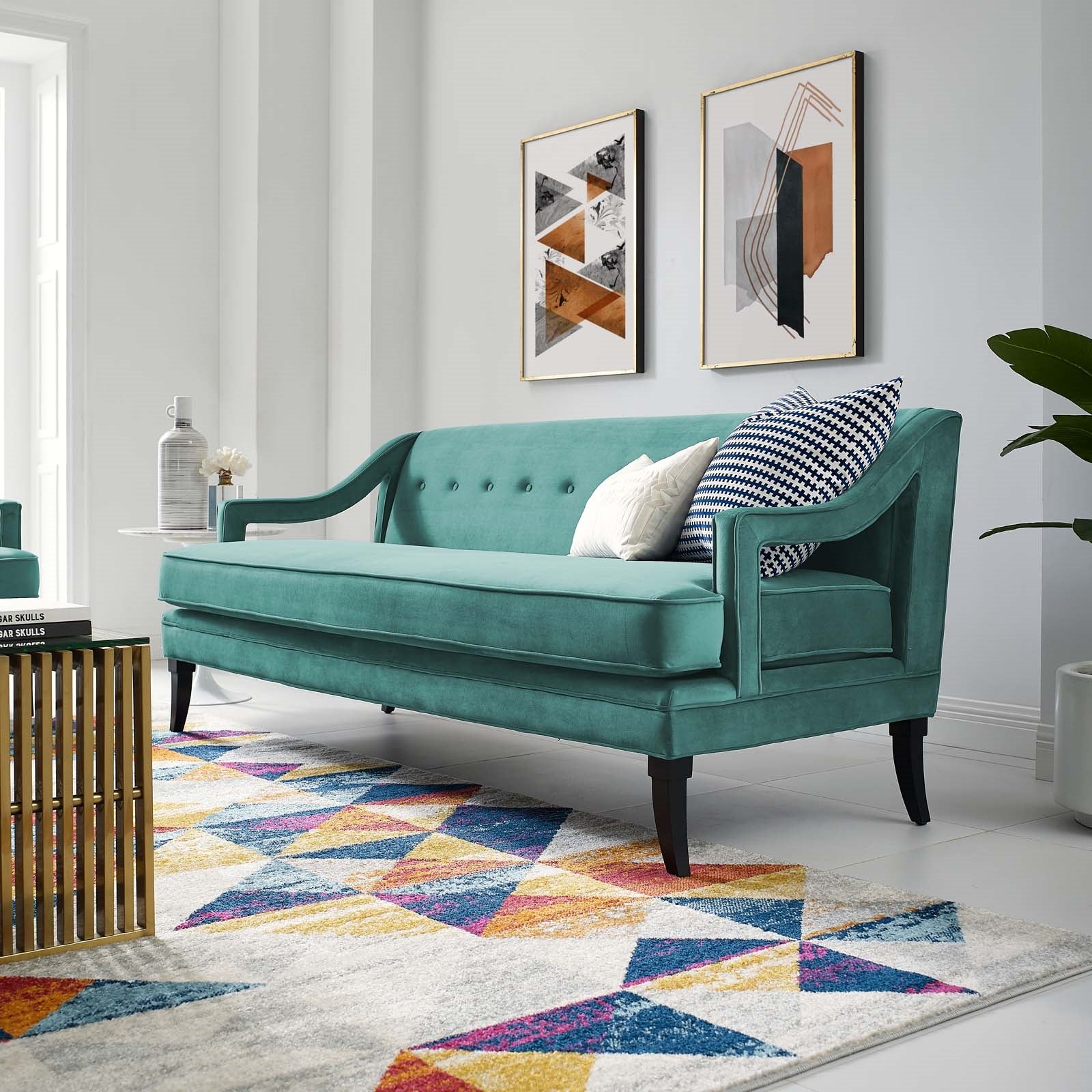 Modway Concur Button Tufted Performance Velvet Sofa