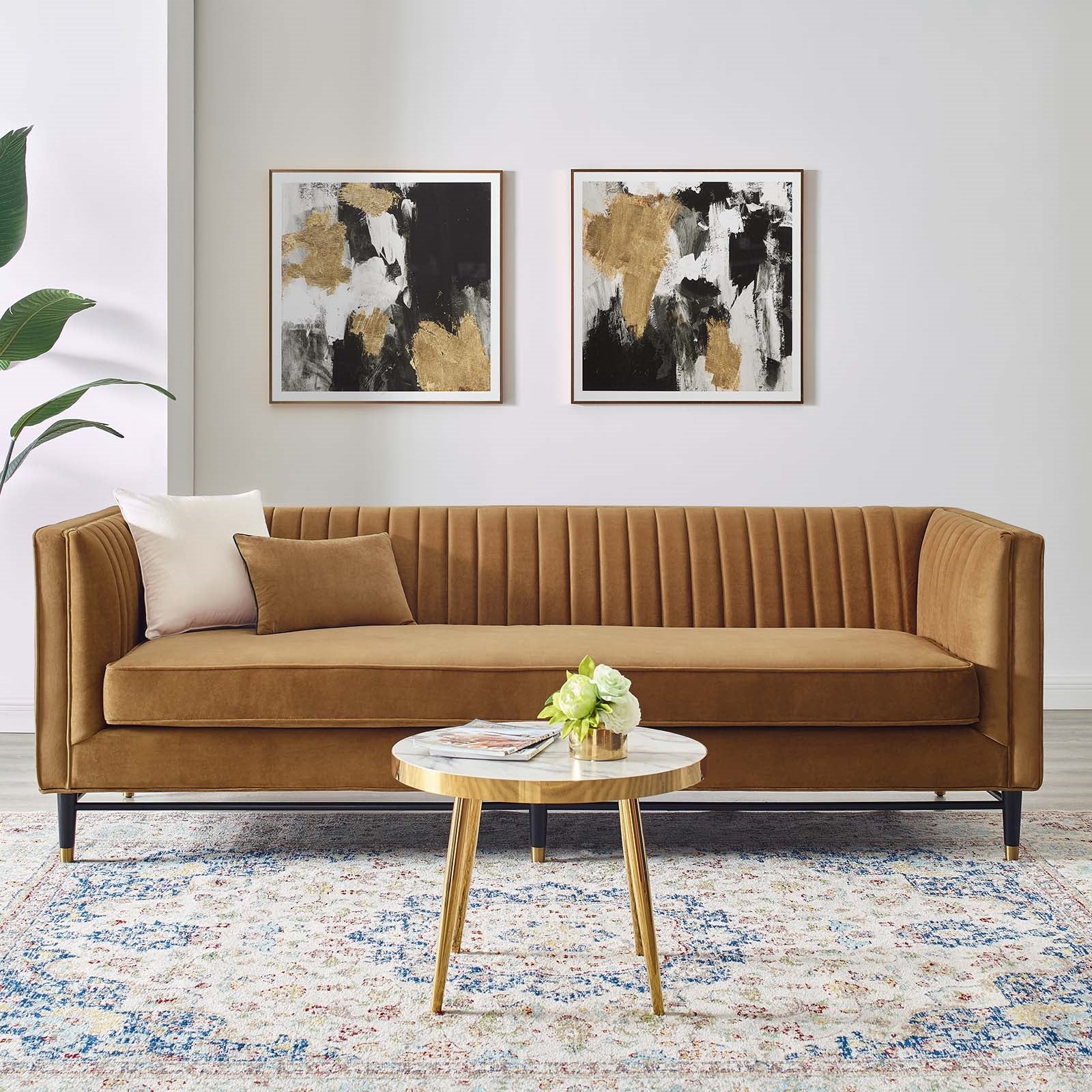 Modway Devote Channel Tufted Performance Velvet Sofa