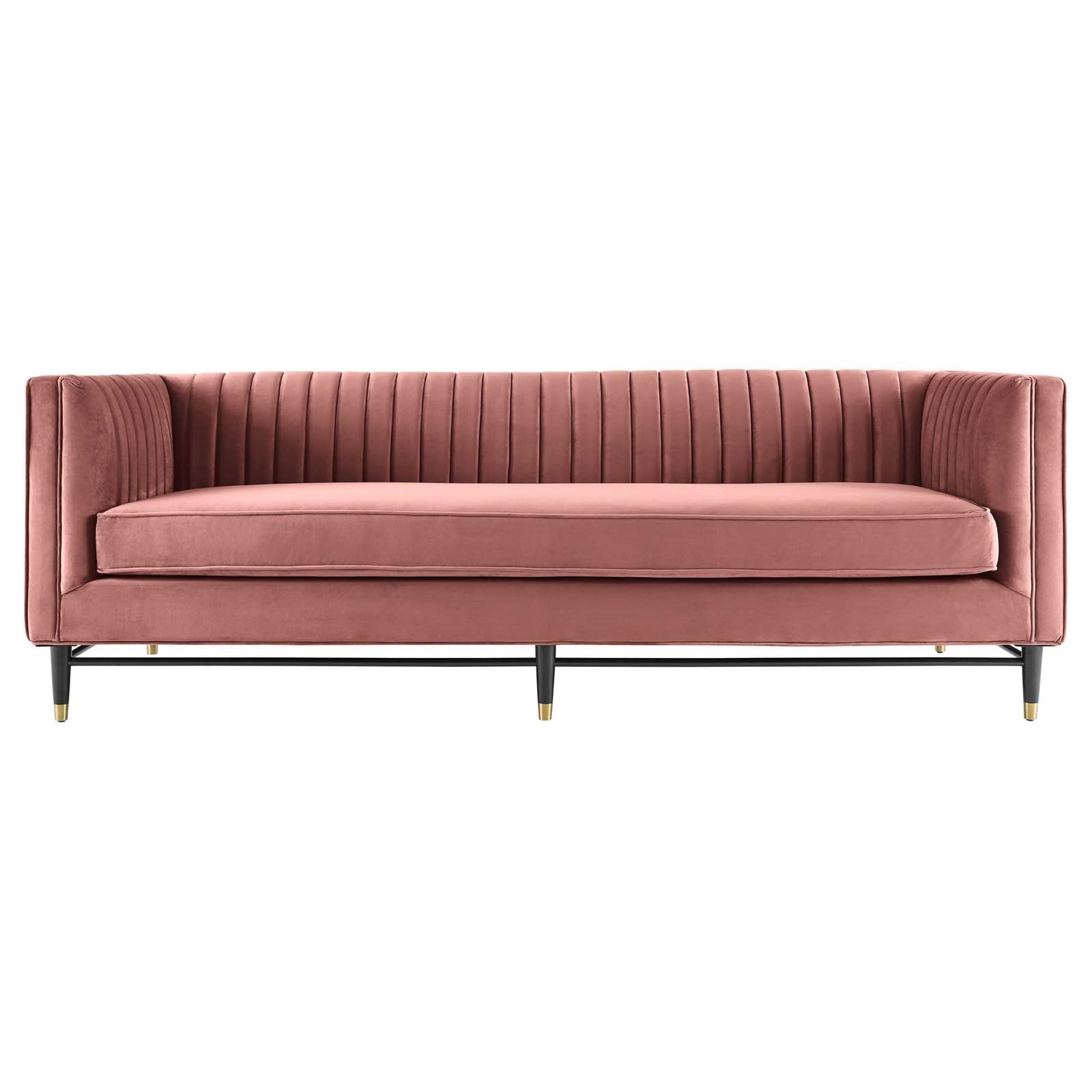 Modway Devote Channel Tufted Performance Velvet Sofa