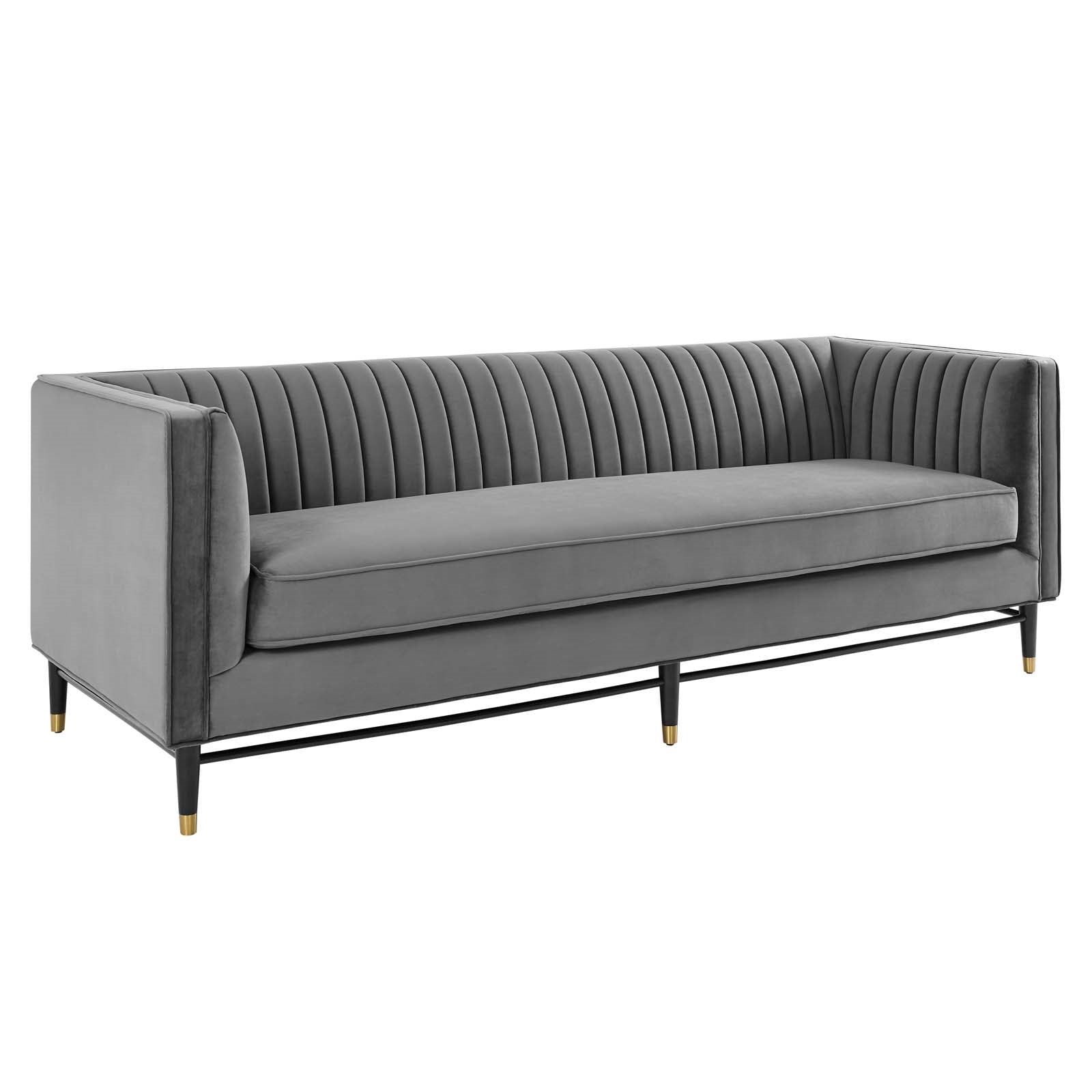 Modway Devote Channel Tufted Performance Velvet Sofa