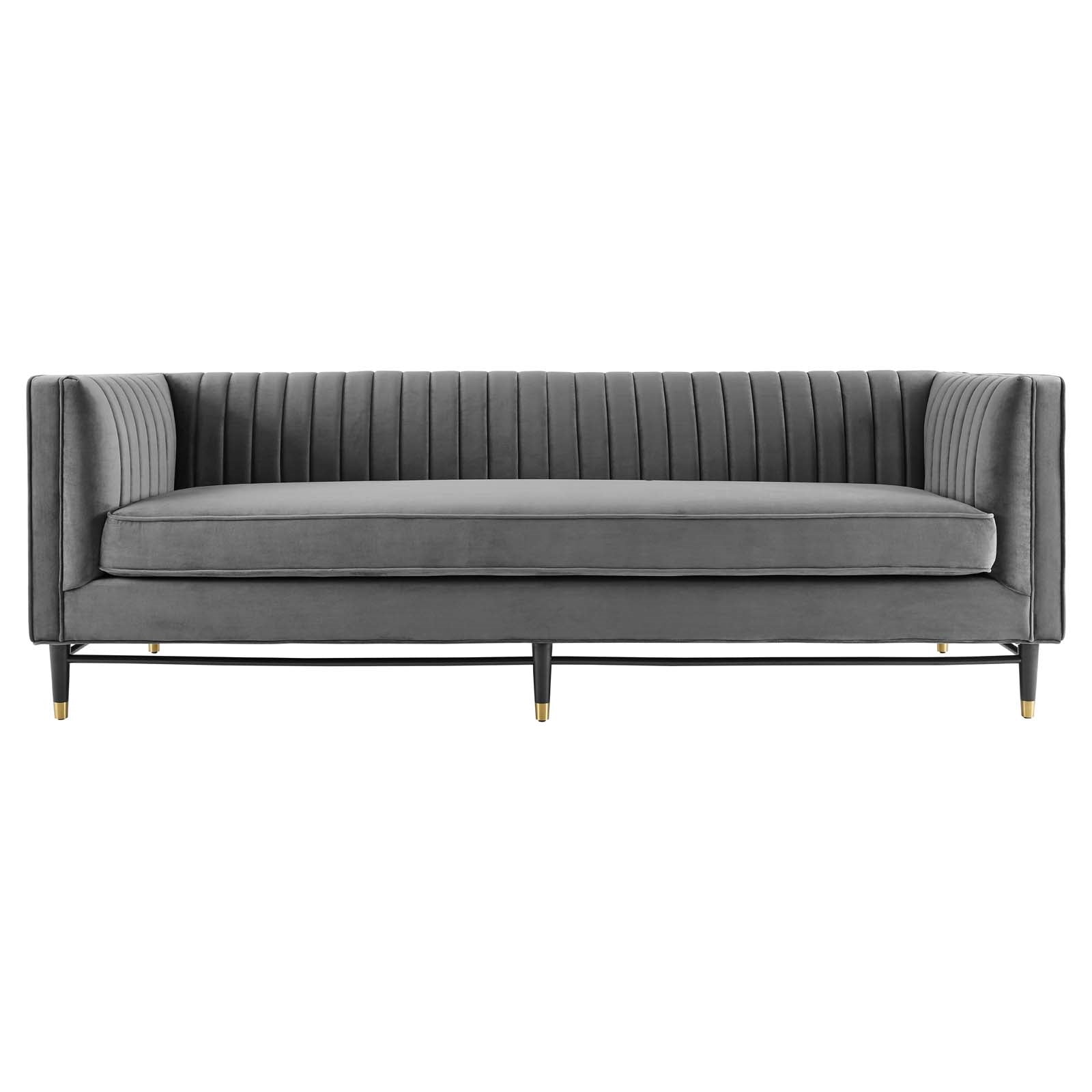 Modway Devote Channel Tufted Performance Velvet Sofa