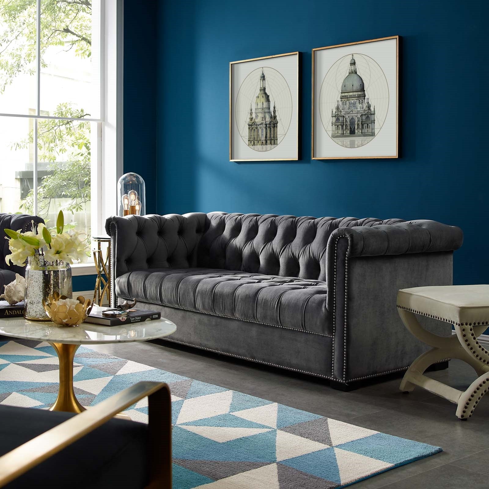 Modway Heritage Performance Velvet Sofa