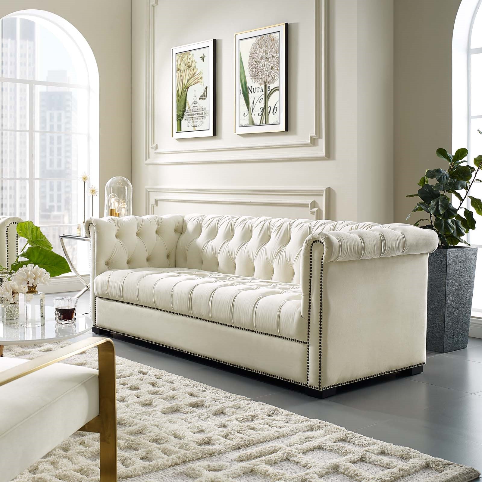 Modway Heritage Performance Velvet Sofa