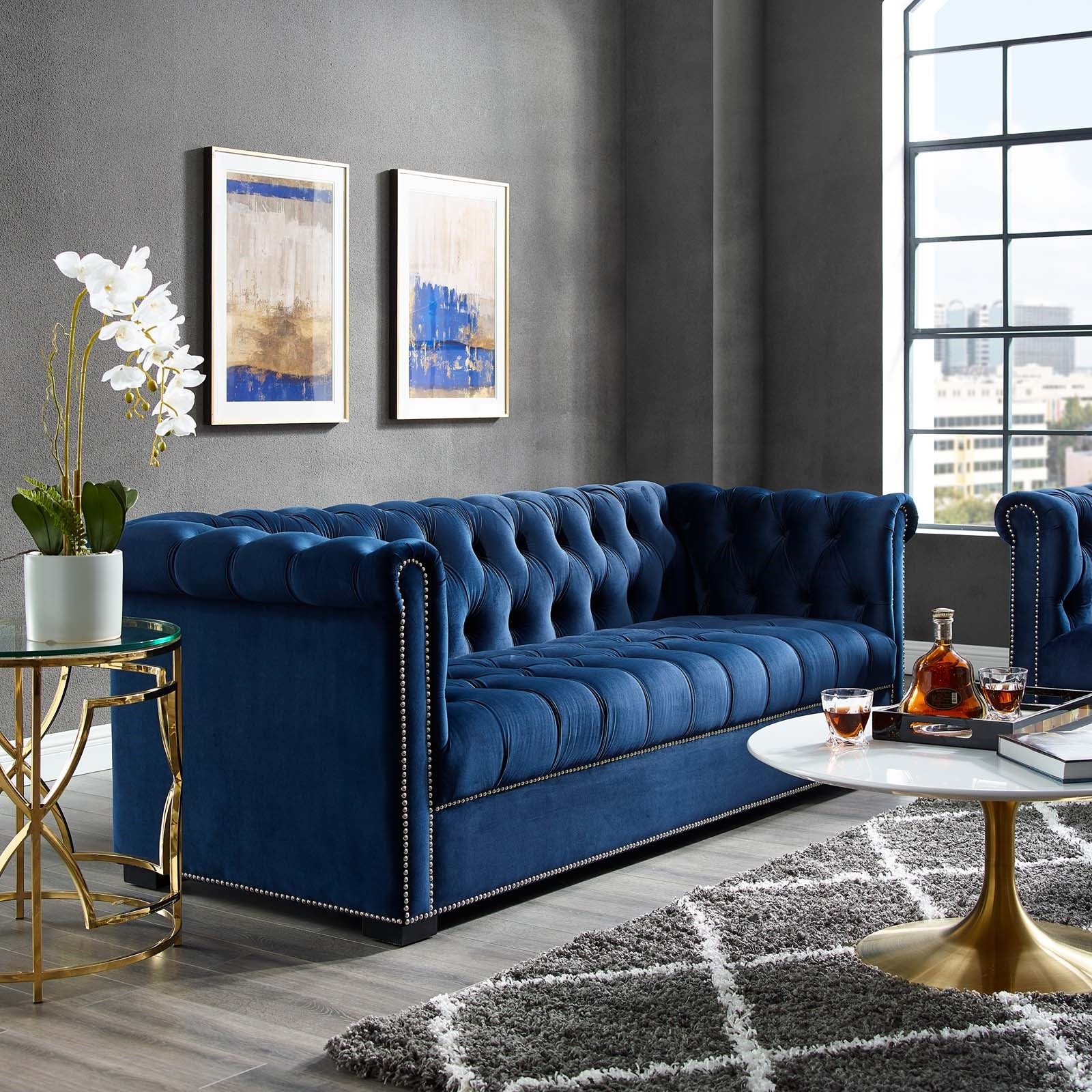 Modway Heritage Performance Velvet Sofa