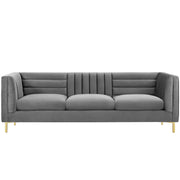Modway Ingenuity Channel Tufted Performance Velvet Sofa