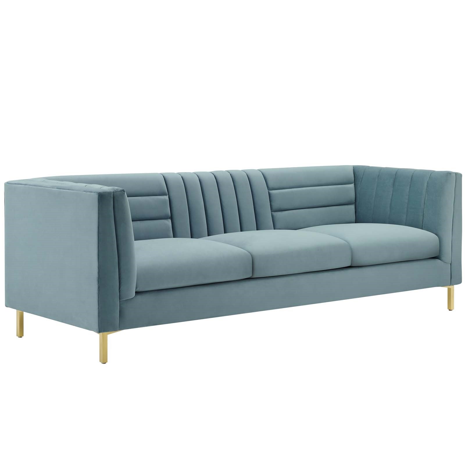 Modway Ingenuity Channel Tufted Performance Velvet Sofa
