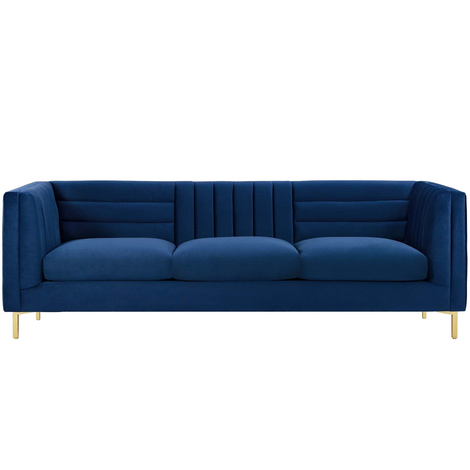 Modway Ingenuity Channel Tufted Performance Velvet Sofa