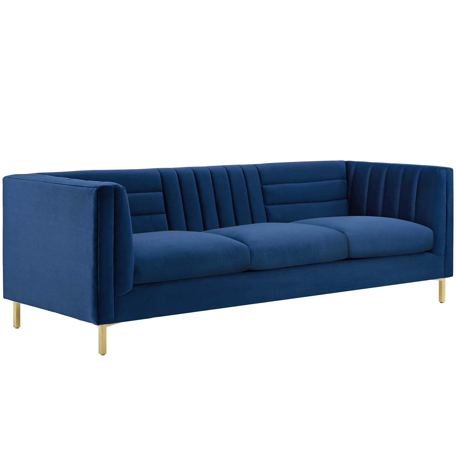 Modway Ingenuity Channel Tufted Performance Velvet Sofa