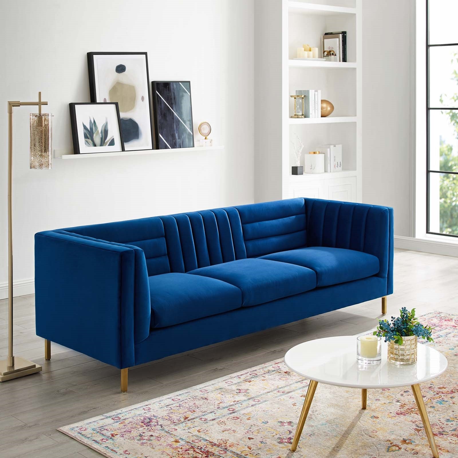 Modway Ingenuity Channel Tufted Performance Velvet Sofa