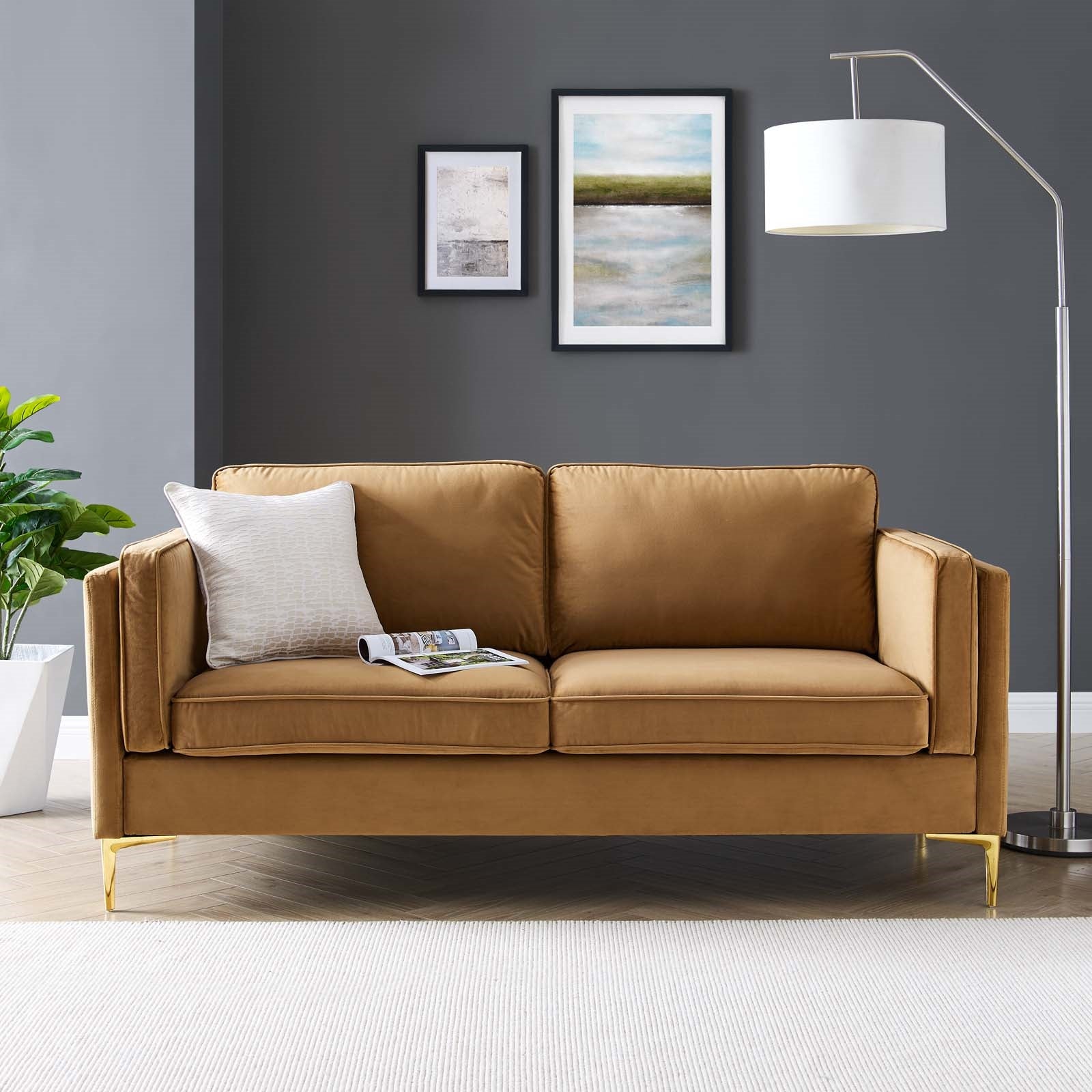 Modway Kaiya Performance Velvet Sofa