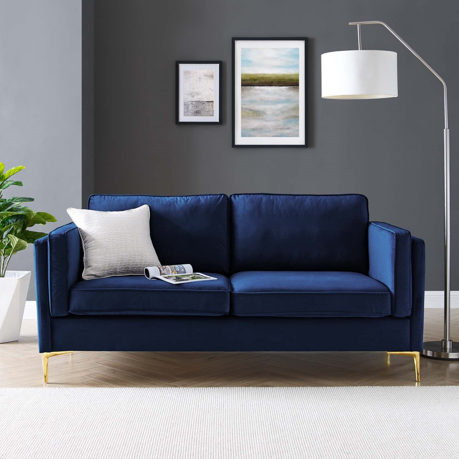 Modway Kaiya Performance Velvet Sofa