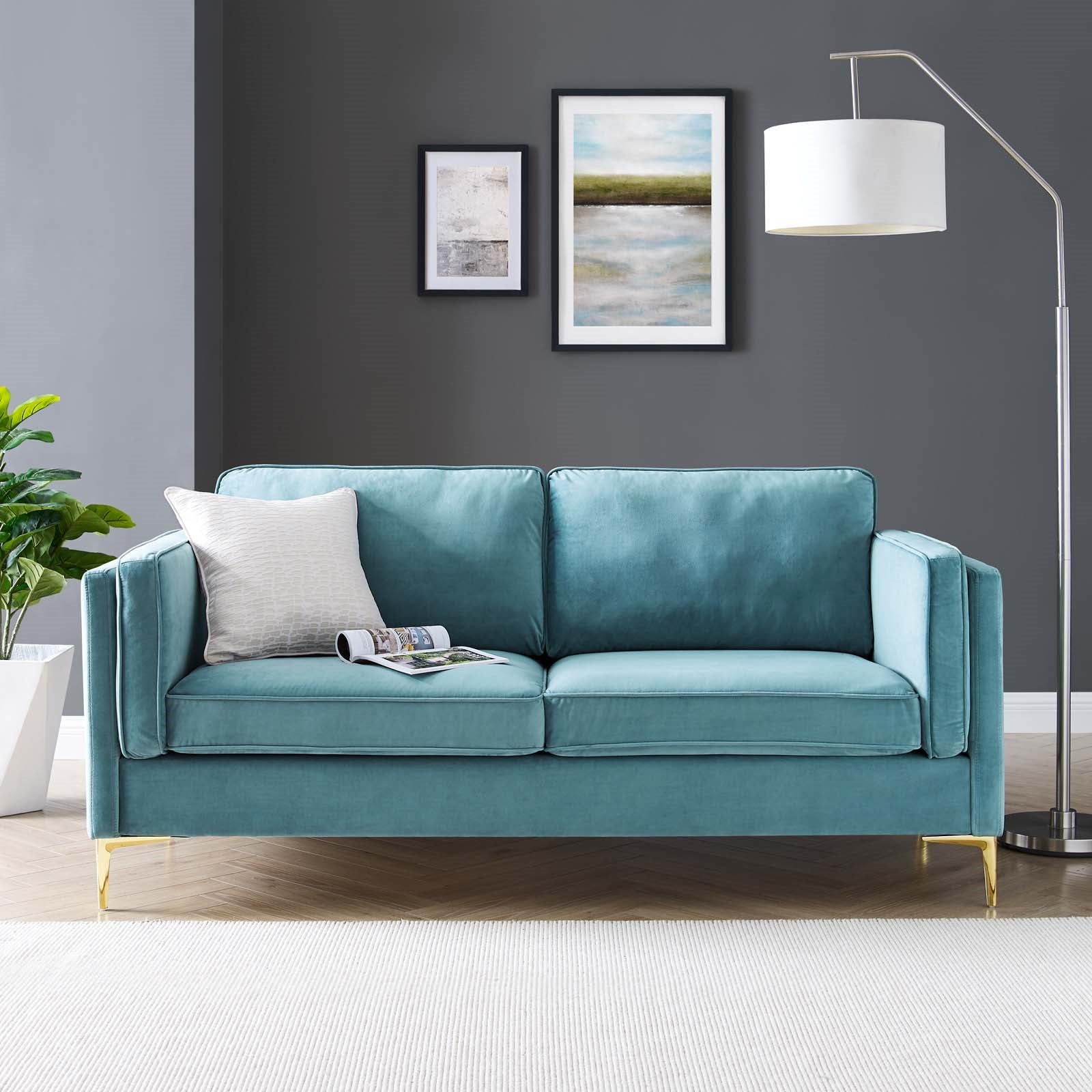 Modway Kaiya Performance Velvet Sofa