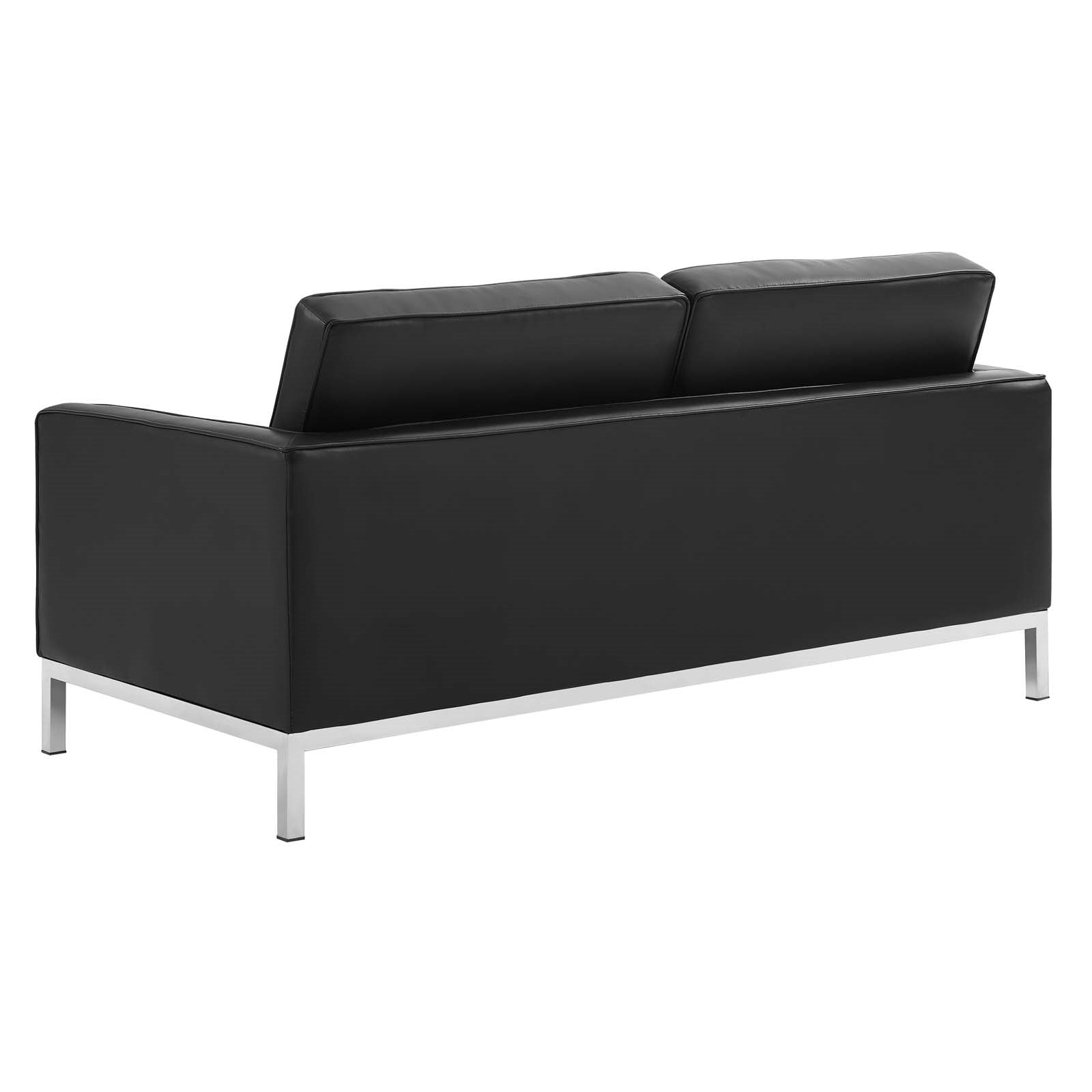Modway Loft Tufted Upholstered Faux Leather Loveseat