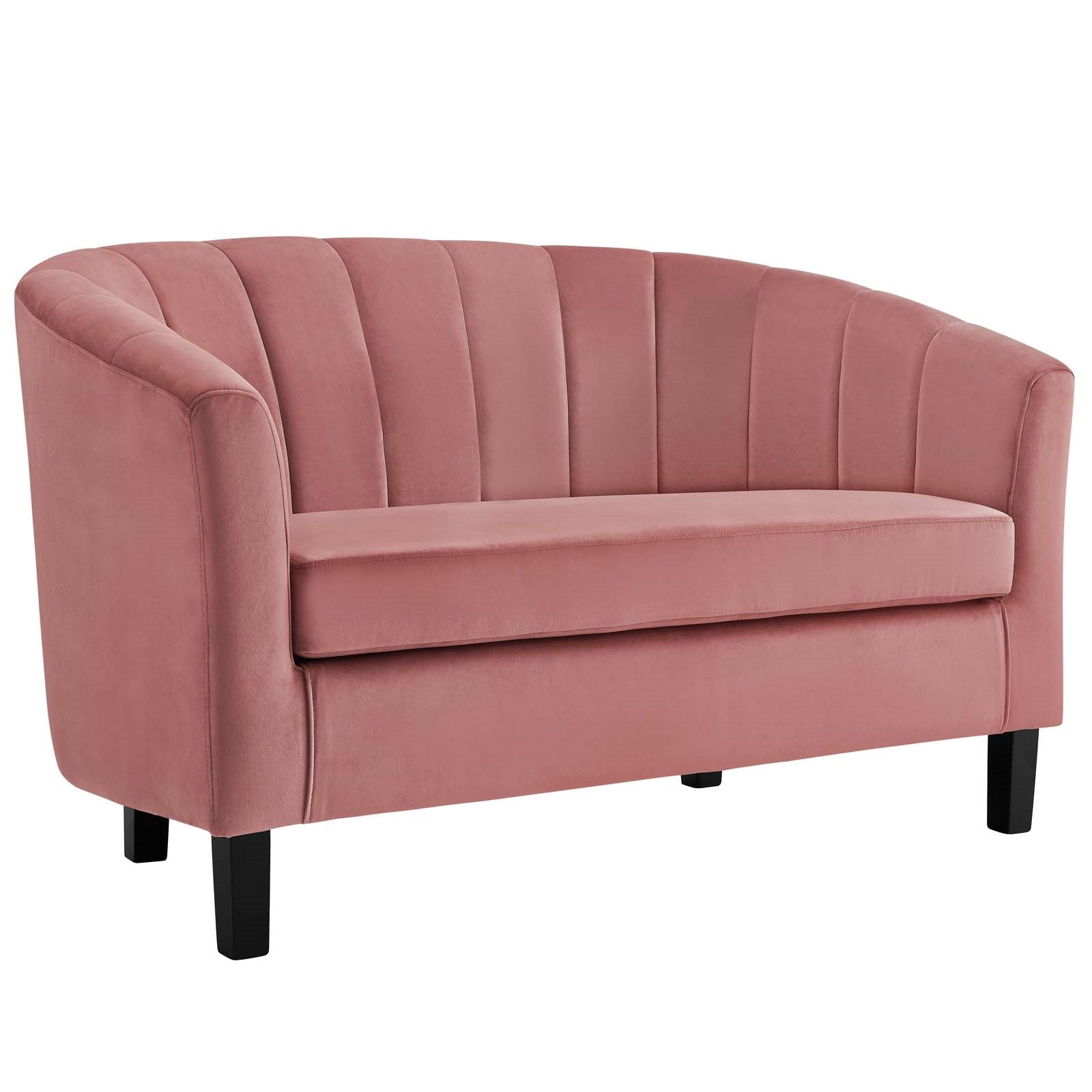 Modway Prospect Channel Tufted Performance Velvet Loveseat