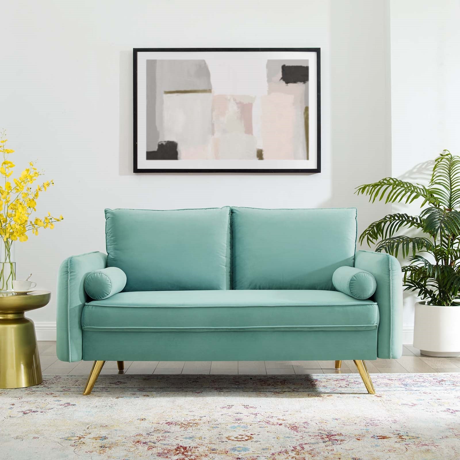 Modway Revive Performance Velvet Loveseat