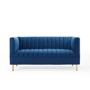 Modway Shift Channel Tufted Performance Velvet Loveseat