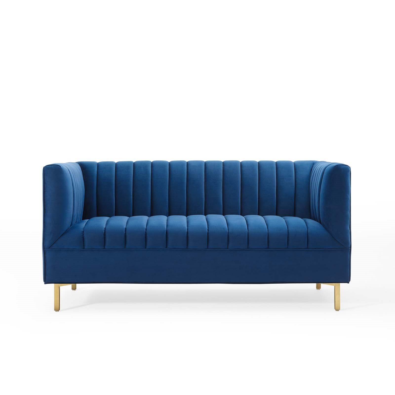 Modway Shift Channel Tufted Performance Velvet Loveseat