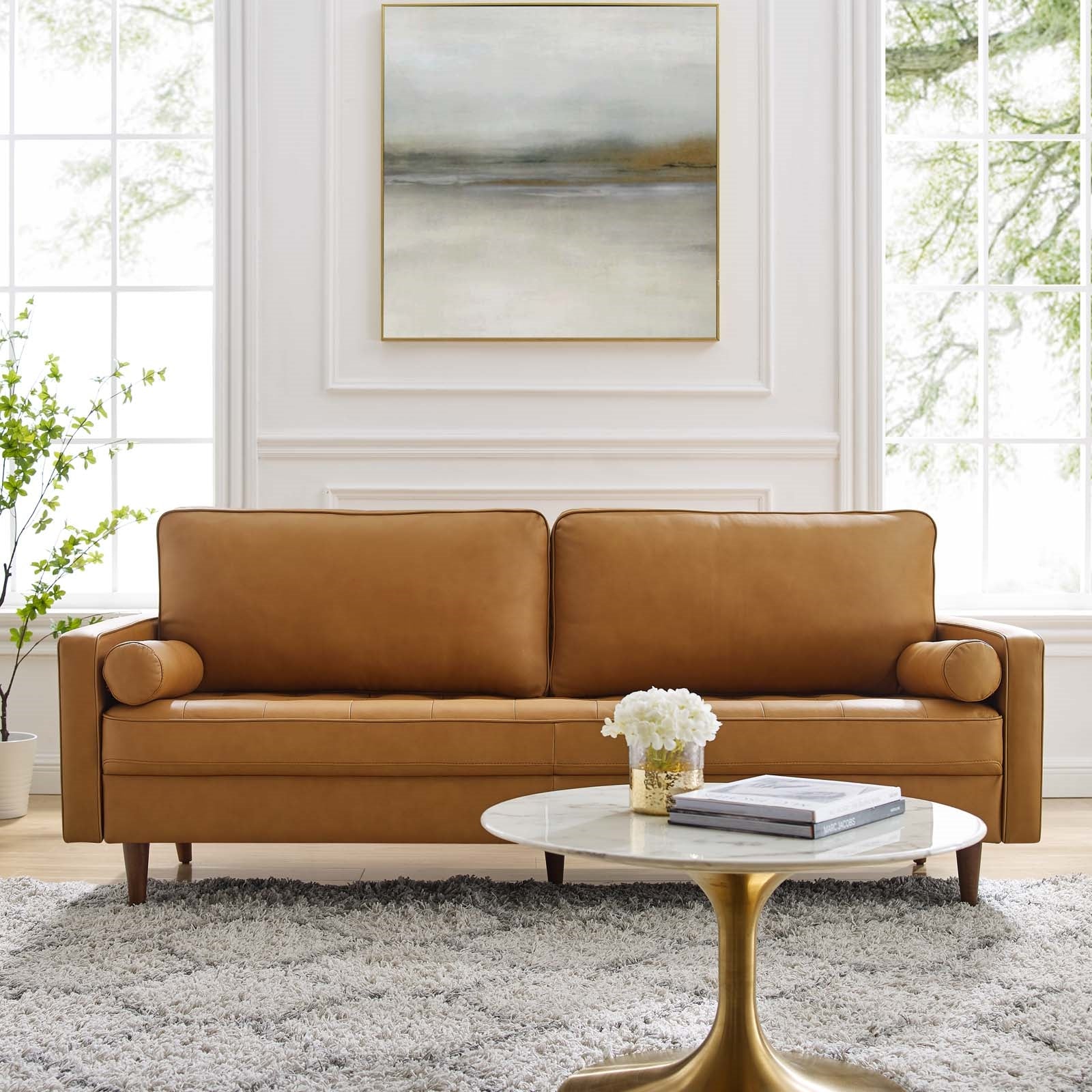 Modway Valour 81" Leather Sofa