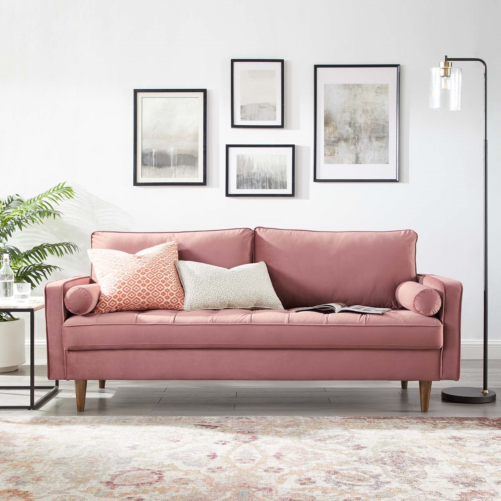 Modway Valour Performance Velvet Sofa