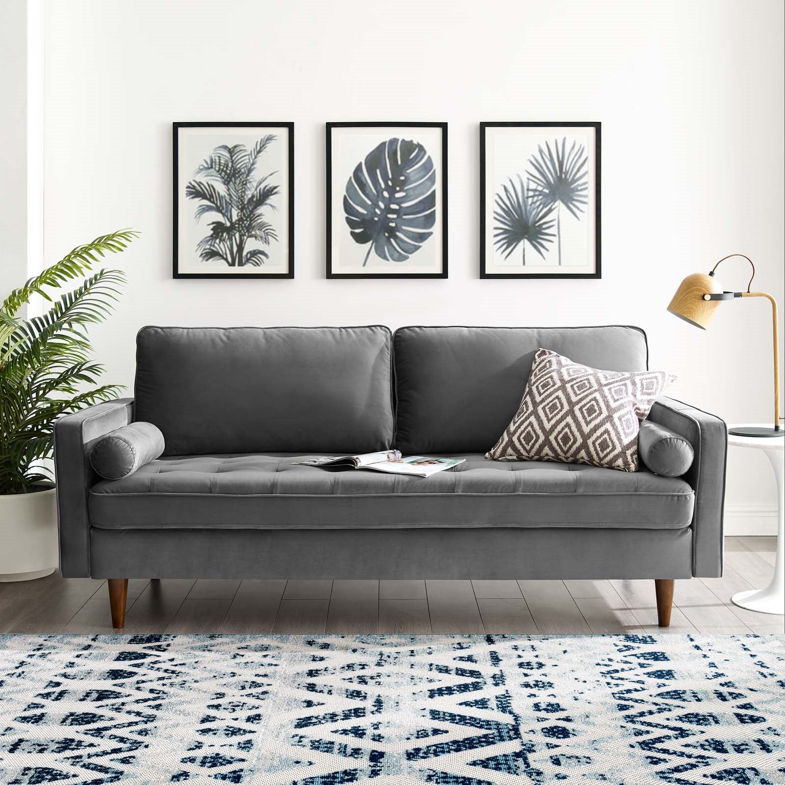 Modway Valour Performance Velvet Sofa