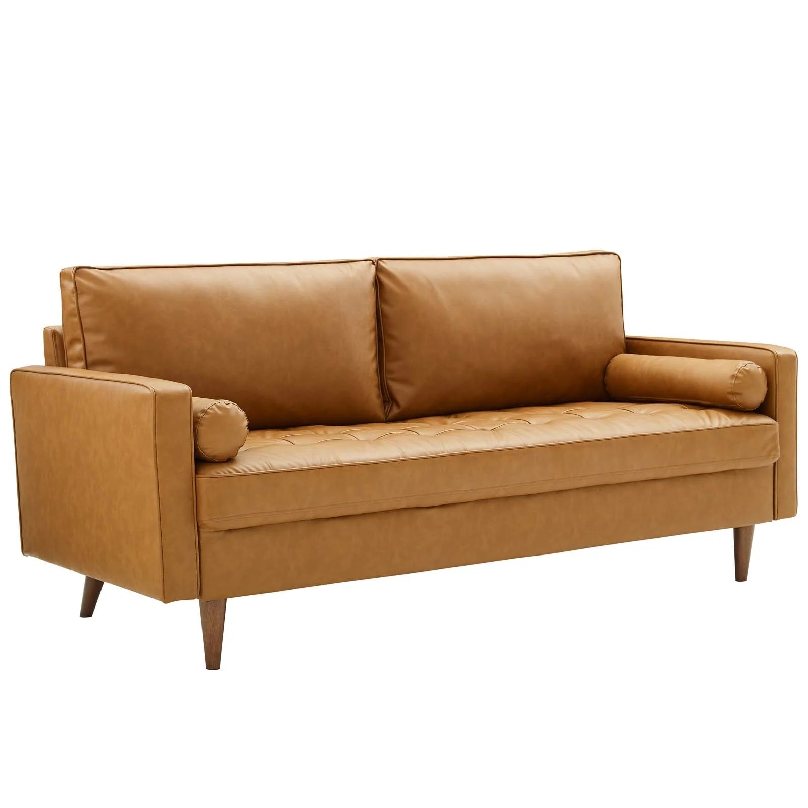 Modway Valour Upholstered Faux Leather Sofa
