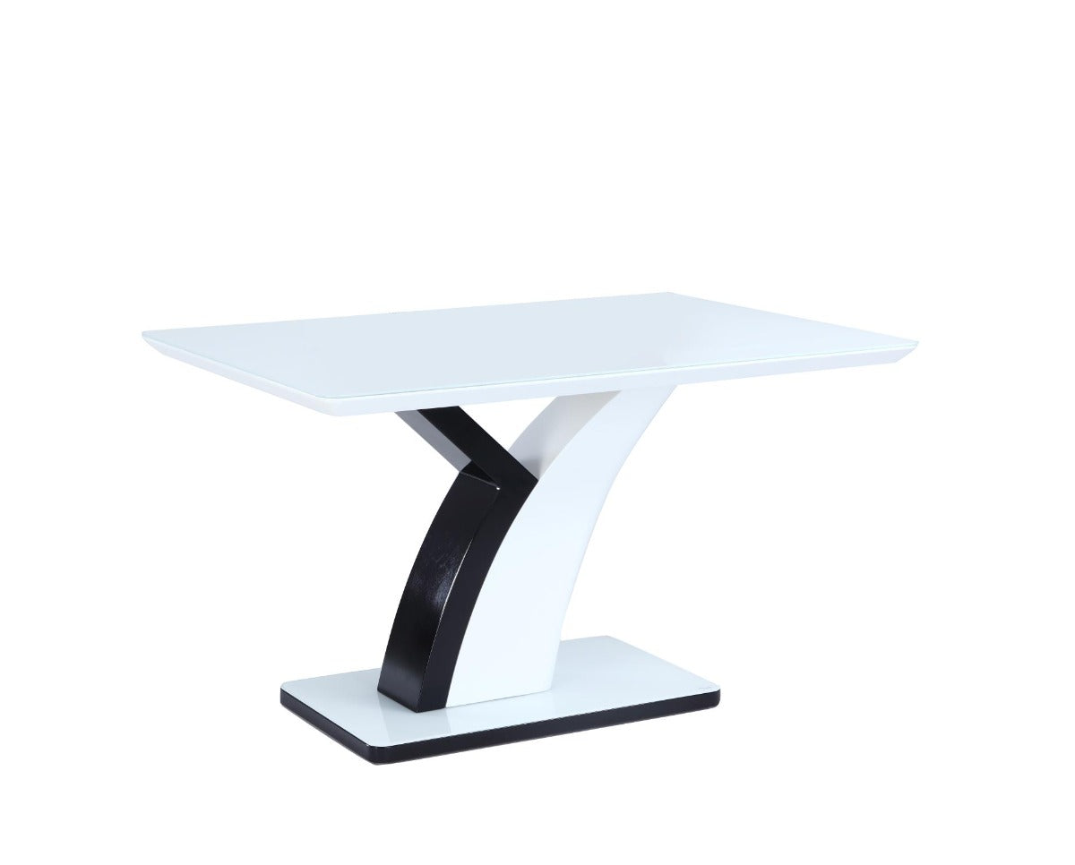 Chintaly Natasha Contemporary Starphire Glass Top Dining Table