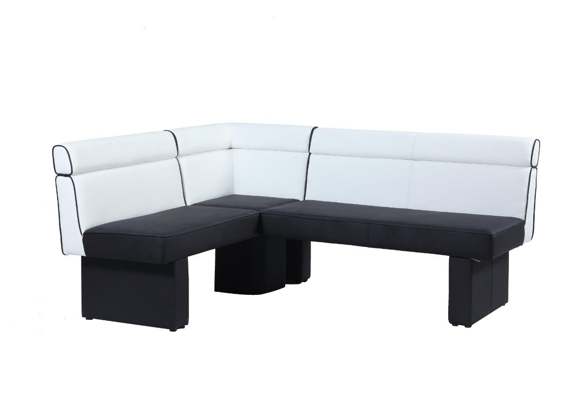 Chintaly Natasha Contemporary 2 Piece Set with Starphire Glass Table & Reversible Nook