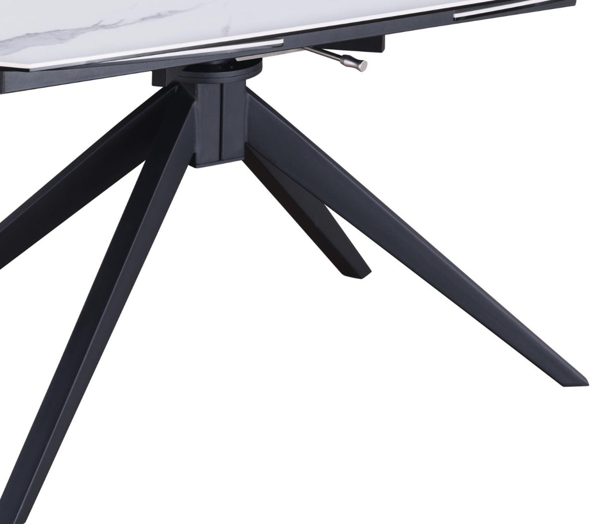 Chintaly Nicole Contemporary Ceramic Top Dining Table with 2 Motion Extension