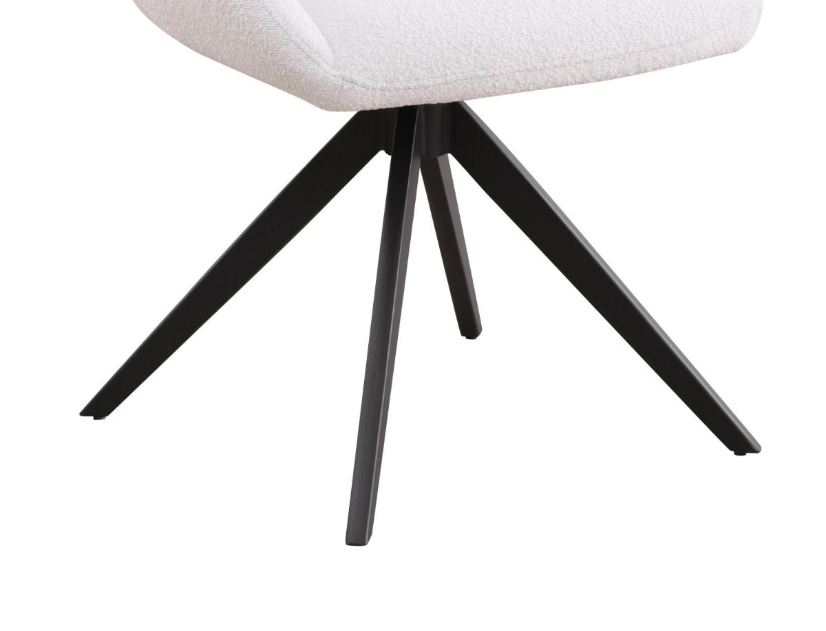 Chintaly Nicole 5-Piece Contemporary Dining Set with Ceramic Top Motion Extendable Table & Swivel Chairs