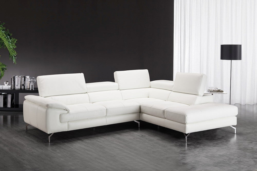 J & M Nila Leather Sectional