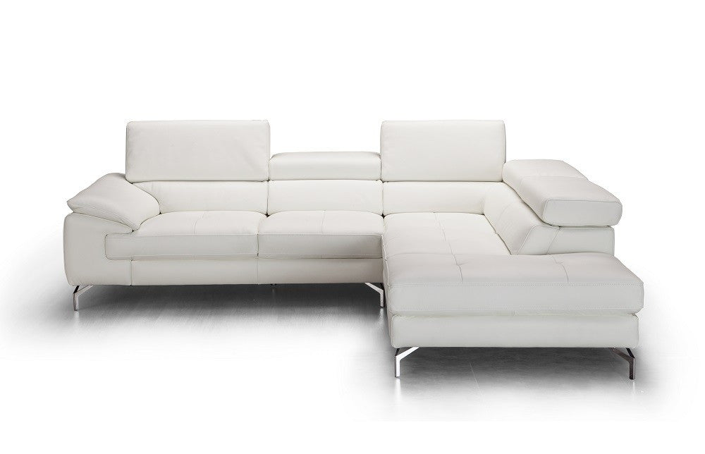 J & M Nila Leather Sectional