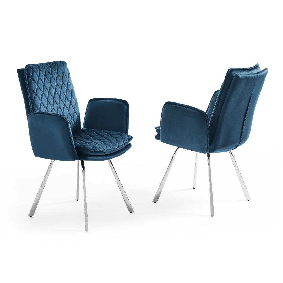 Novel Quilted Velvet Armchair