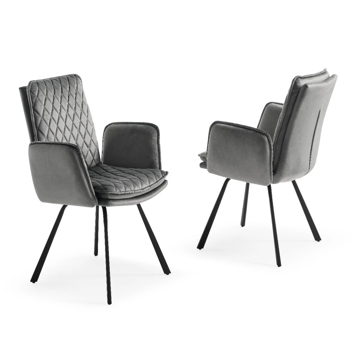 Novel Quilted Velvet Armchair