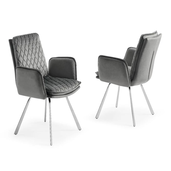 Novel Quilted Velvet Armchair