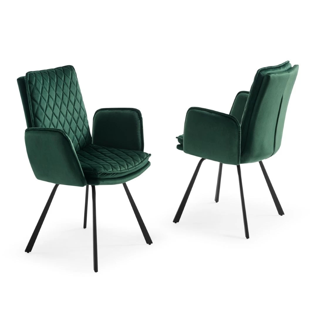 Novel Quilted Velvet Armchair