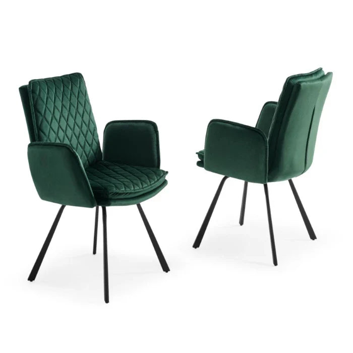 Novel Quilted Velvet Armchair