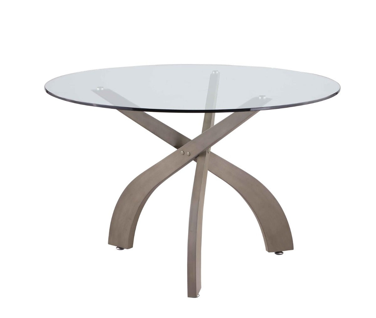 Chintaly Peggy Rosario 5-Piece Dining Set with Glass Top Table & Solid Wood Chairs